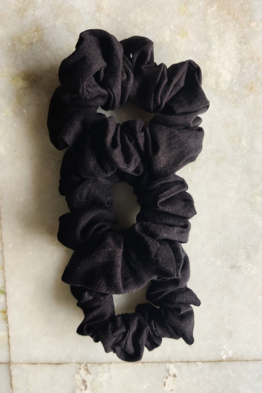 Black Hemp Scrunchie